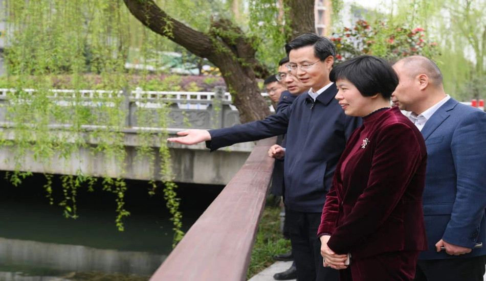 嘉兴市委书记陈伟一行至我司参建的九水水环境生态修复工程进行调研