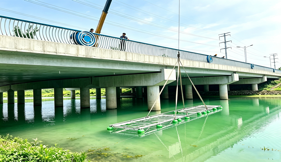 溧阳市省中岔河浸没式垂直流湿地供货及安装